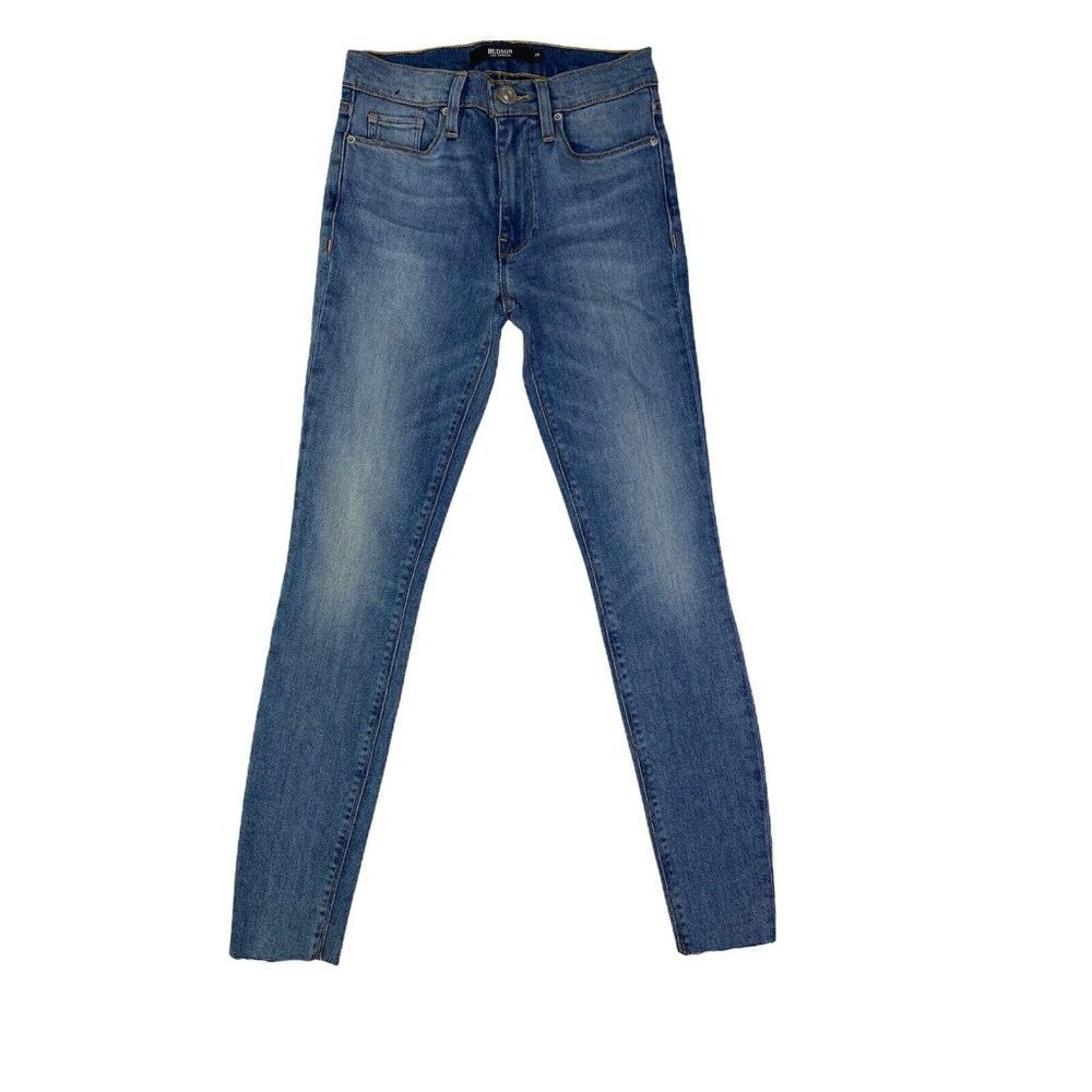 Hudson Womens Blue Barbara High Waist SPR Pockets Denim Skinny Jeans Size 25‎